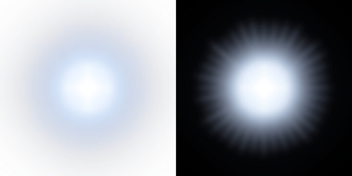 A pair of glowing starbursts with radiating light trails is presented on transparent background starburst stars radiance luminescence glow shimmer sparkle celestial astral illumination