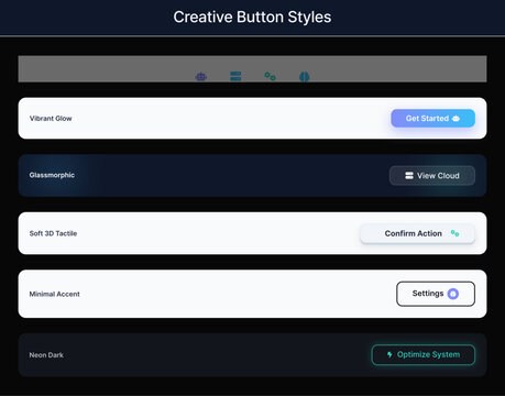 Creative Button UI Styles &ndash; Modern Web Interface Button Components