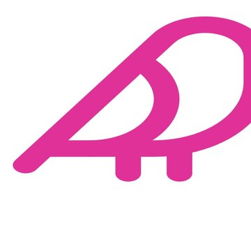 Minimalist pink bird graphic icon showcasing fluid motion lines in a vibrant digital animation clip perfect for modern branding and sleek creative user interface design elements.