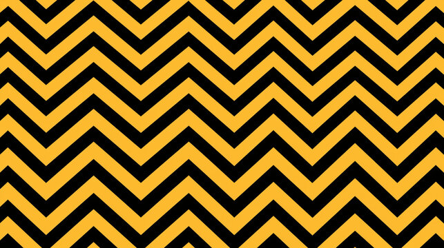 Bold black and yellow zigzag chevron pattern background