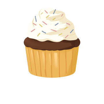 cupcake with pink icing