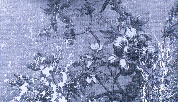 vintage weathered flower bouquet pattern
