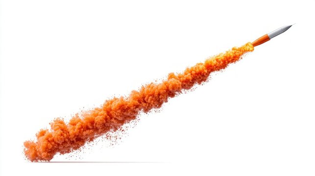 Orange rocket launch abstract motion design