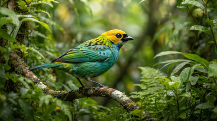 Obraz premium blue and yellow parrot