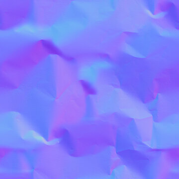 Seamless Crumpled Metal Foil Normal Map, Tileable Dented Surface Texture for 3D