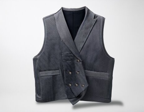 slate asymmetrical fleece vest views