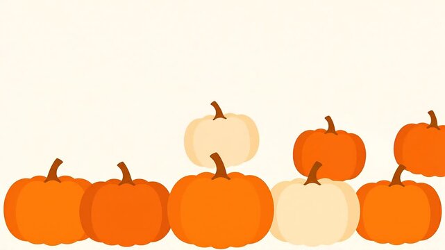 Pumpkins Swaying Gently in a Playful Minimalist Animation