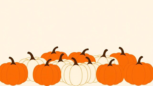 Pumpkins Swaying in a Gentle Autumn Breeze Animation