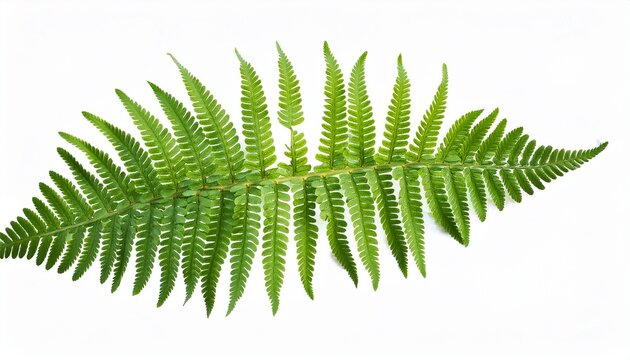 fiddlehead fern leaf isolated background