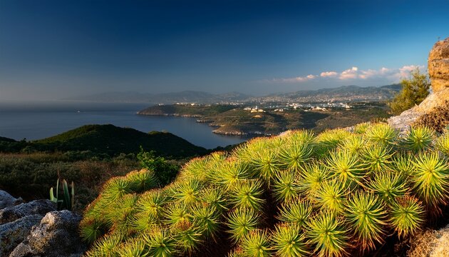 fragile plant euphorbia amygdaloides from turkey