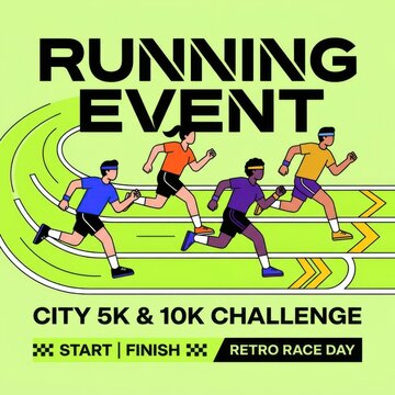 Exciting City Running Event Competition For Diverse Athletes