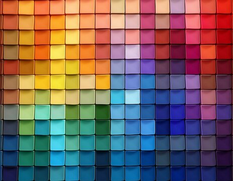 grid of assorted color squares swatches arranged in orderly rows and columns color palette selection design choices