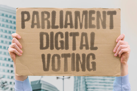 "Parliament Digital Voting" Parliament introduces digital voting for members remotely. PARLIAMENT. DIGITAL. VOTING. REMOTELY. MEMBERS.