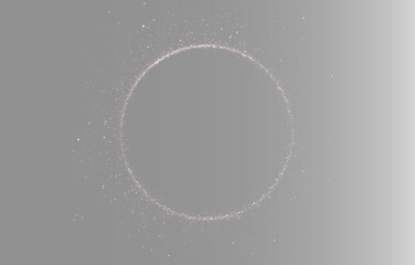 Abstract subtle pink dust ring on black background, minimal particle circle overlay. Minimalist dark magenta powder circle backdrop, elegant product display frame templat PNG © Aura Canvas