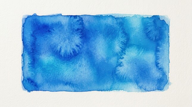 Textured blue watercolor element shaped as a rectangle.