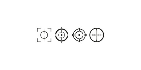 Crosshair targets for aiming in warfare sniper rifle scope reticle crosshair aiming sight weapon scope reticle reticle target aiming sight weapon. © Jpeg shop opened