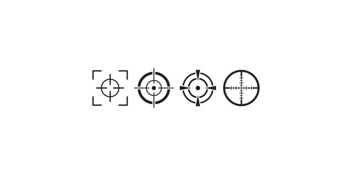 Crosshair targets for aiming in warfare sniper rifle scope reticle crosshair aiming sight weapon scope reticle reticle target aiming sight weapon.