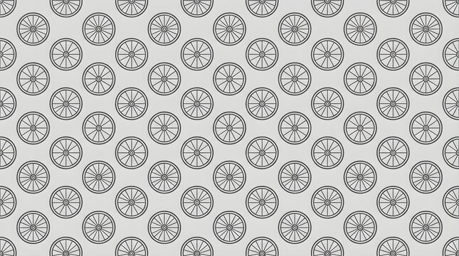 Seamless monochrome circular geometric pattern with intricate gray ornamental medallions for modern wallpaper fabric textiles stationery and decor