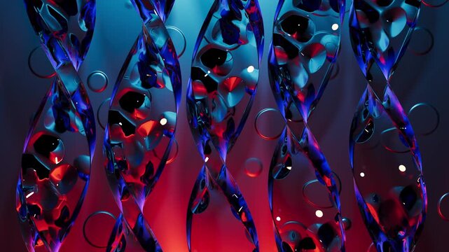 A beautiful, multicolored glass or liquid texture set against a colorful background with reflections.
