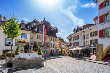 Fototapeta premium Altstadt, Murten, Schweiz 