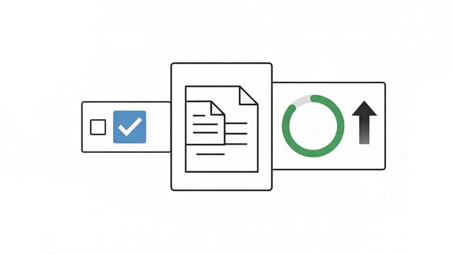 Task Completion Workflow Animation, Productivity and Project Management