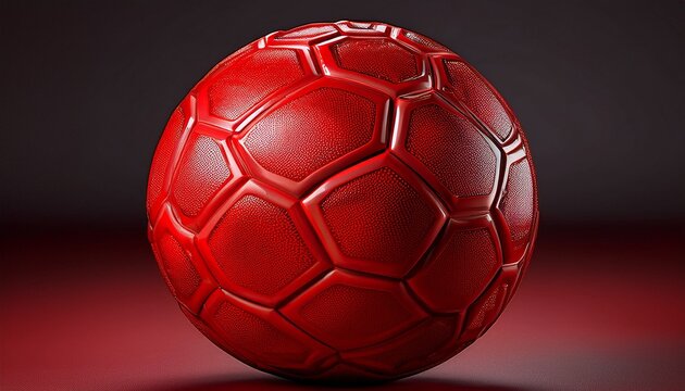 rubber kickball with a bright red finish and a classic diamond texture