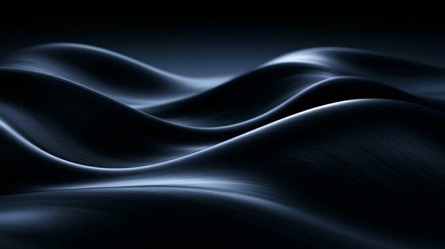 Dark Abstract Metallic Wave Background for Luxury Design