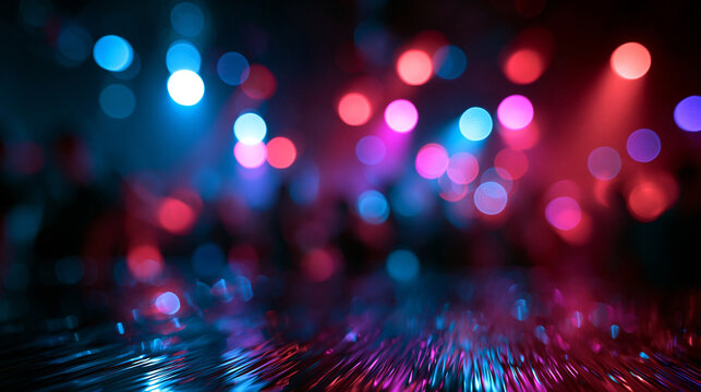 Abstract Colorful Bokeh Lights Background for Nightlife and Events