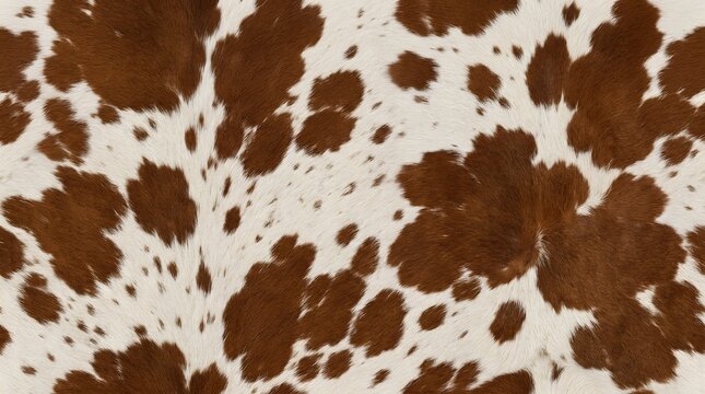 brown and white cow hide leather texture background with organic animal fur pattern and spots
