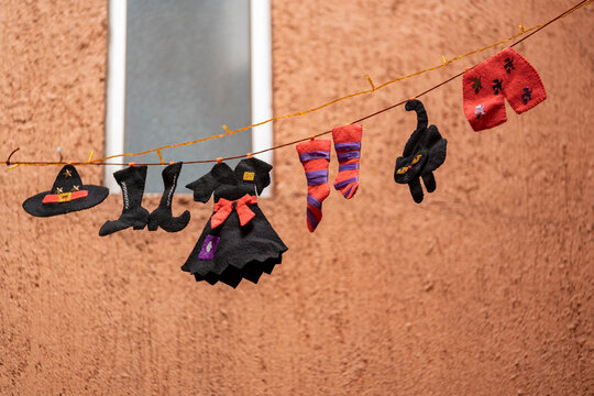 tendedero decorativo tem&aacute;tico de noche de brujas