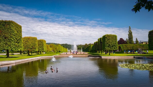 detail of frognerparken or frogner park the largest urban park in oslo norway