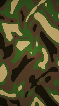 Woodland Army Camouflage Pattern Background Loop