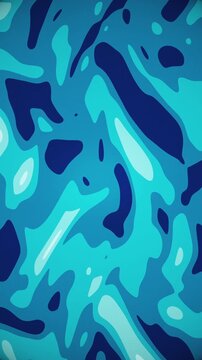 Blue Camouflage Pattern Background Loop