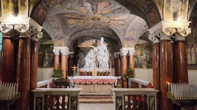 Crypt of Ascoli Piceno Cathedral in Marche Italy