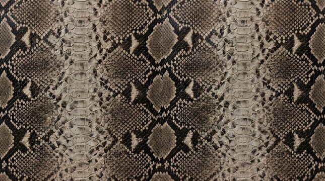 seamless snake skin texture background with natural reptilian python pattern in brown and black tones for fashion and textile design