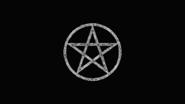 Sketch pentagram icon animation - smooth progressive reveal