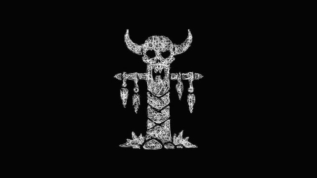 Sketch orc totem icon animation - smooth progressive reveal