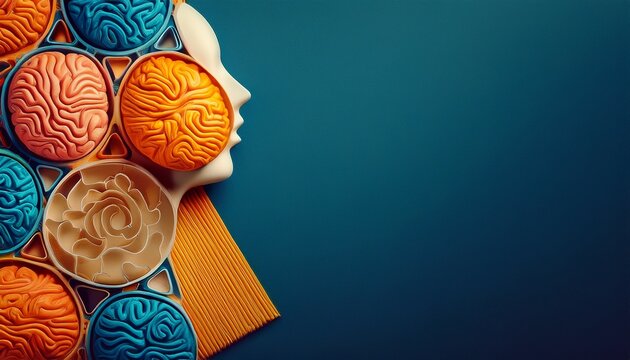state of mind creativity background concept with copy space