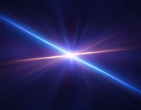 abstract dual beam glowing lens flare