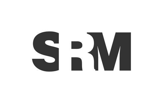 SRM logo design. Initial letter S R M bold font style for tech startups, consulting, corporate branding. Creative company name, headlines typography identity, trendy logotype.