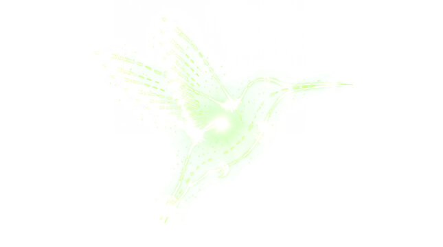 Staccato Pulse Hummingbird Silhouette Light Trail Effect, High-Speed Motion Sparkle Overlay Element Isolated on Transparent Background
