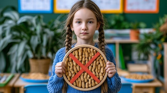 Young girl in traditional embroidered dress holding woven basket