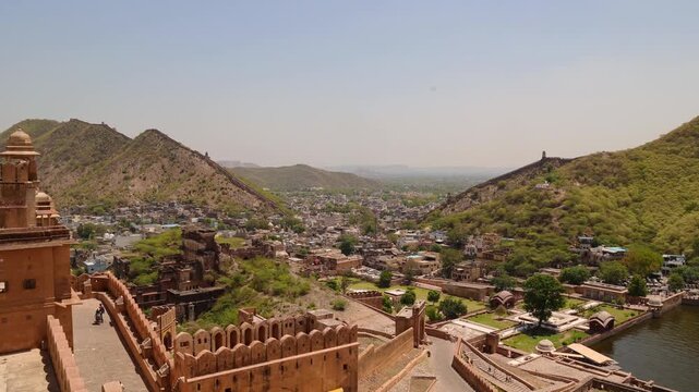 city view from amer fort in jaipur