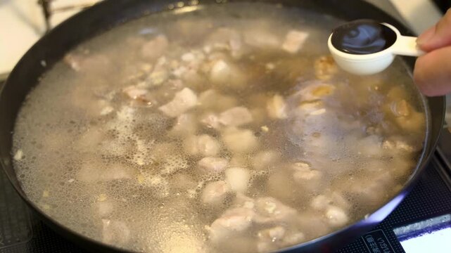 Add oyster sauce during the preparation of the braised pork rice (LU ROU FAN).