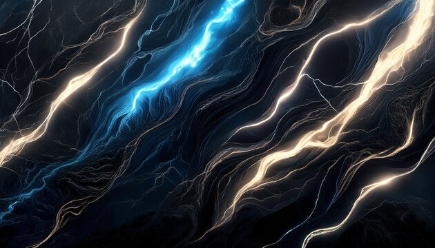 abstract black marble texture with lightning effect