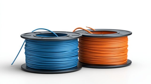 DIY Electrical Wire Spool Duo Clean White Studio View