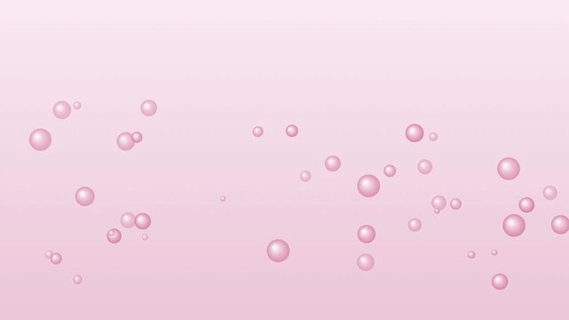 Soft pink background with floating bubble circles at the bottom for a cute and gentle design