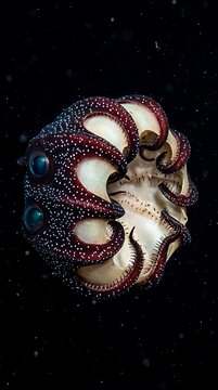 Vampire Squid Deep Sea Bioluminescent ROV Ocean Rare Species Ancient