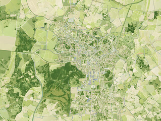Fototapeta premium Map of City Layout – Haaksbergen (Netherlands)