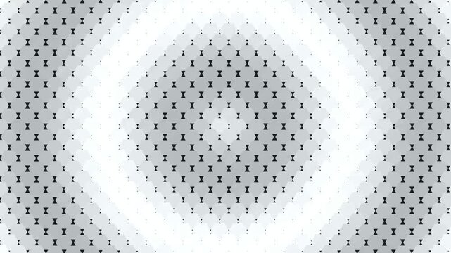 Abstract circular halftone pattern with black and gray dots forming a radial wave effect for modern graphic design background